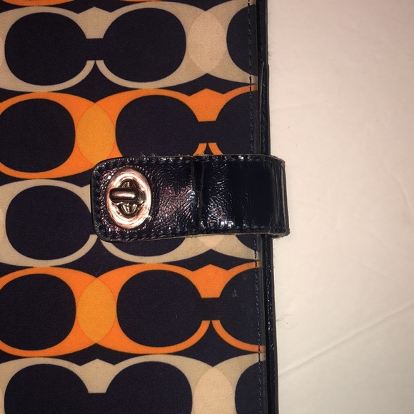Blue, orange and cream Coach original iPad case. - Picture 3 of 3